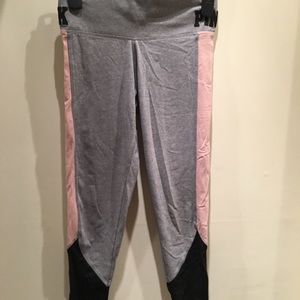 PINK yoga leggings w/ mesh detailing